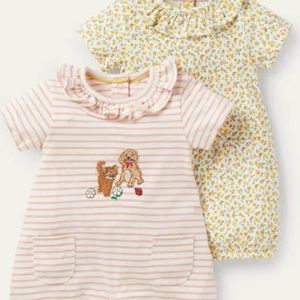 Boden Twin Pack Jersey Rompers